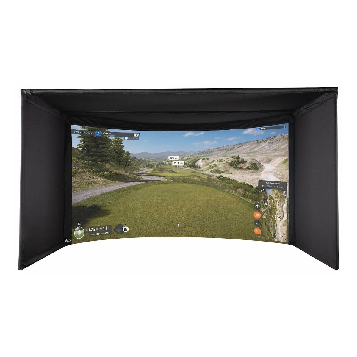 Carl's Place Curved Golf Simulator Enclosure Kit with Impact Screen - Image 2
