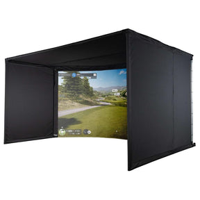 Carl's Place Curved Golf Simulator Enclosure Kit with Impact Screen 