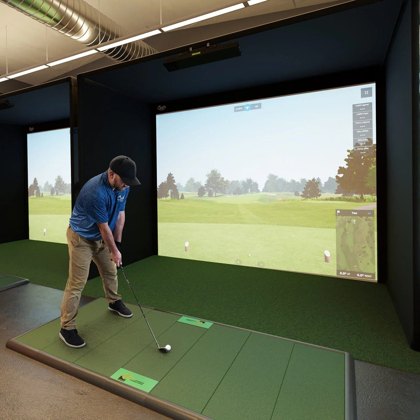 Home Image With Text Carls Place Pro Golf Simulator Enclosure Kit With Impact Screen 3578126