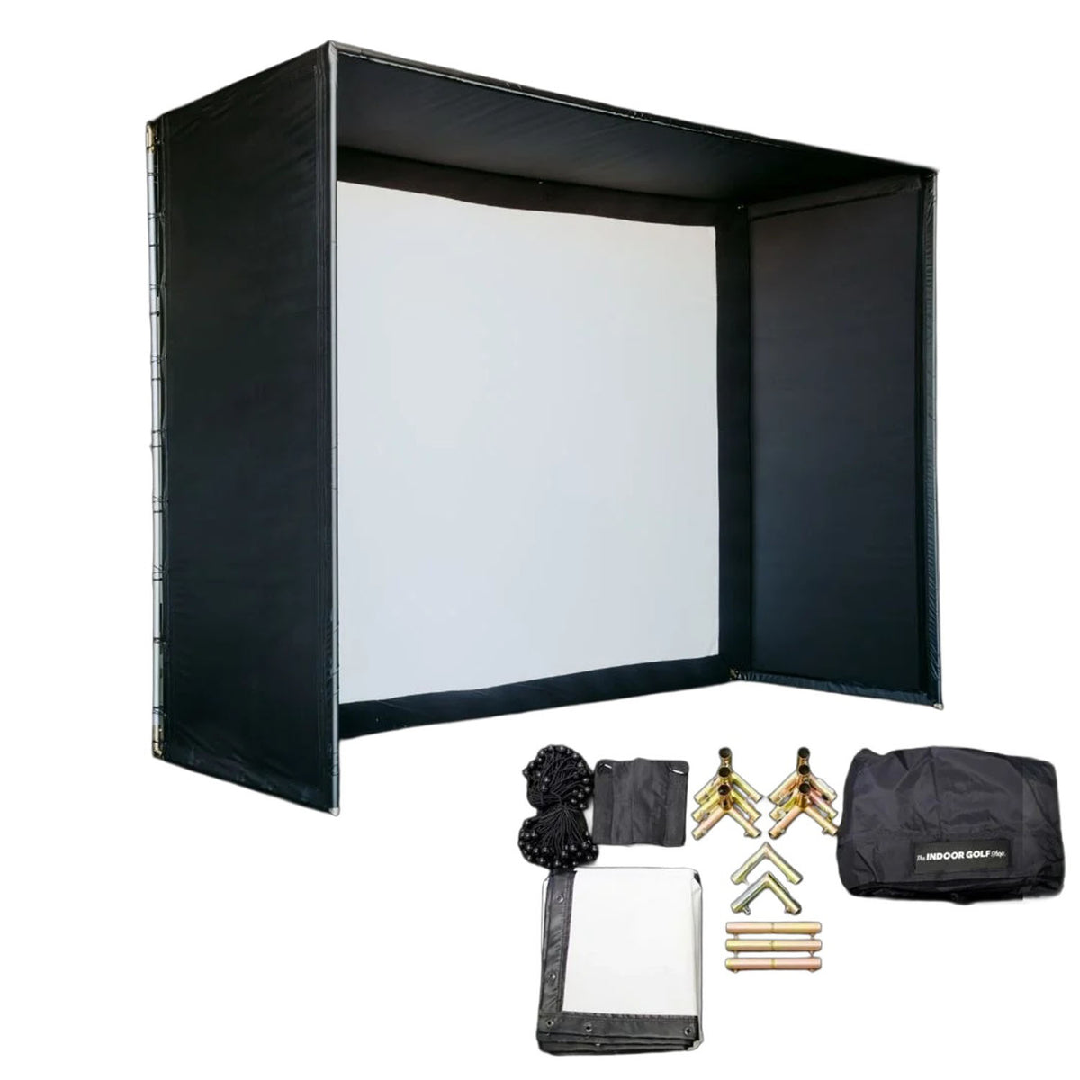 SIG DIY Golf Simulator Enclosure Kit with impact screen and accessories